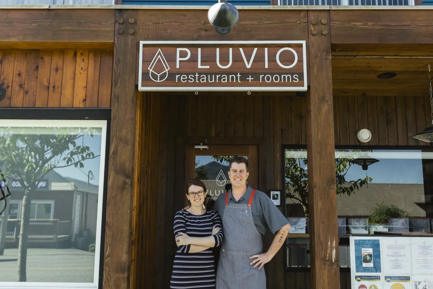 Exterior of Pluvio restaurant and rooms in Ucluelet