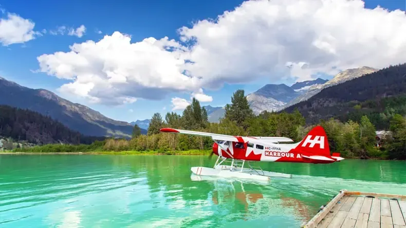 Springtime canoe departure at Green Lake, Whistler